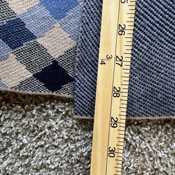 Leo & Nicole Beautiful Open Front Plaid Cardigan Size L - Picture 5 of 6